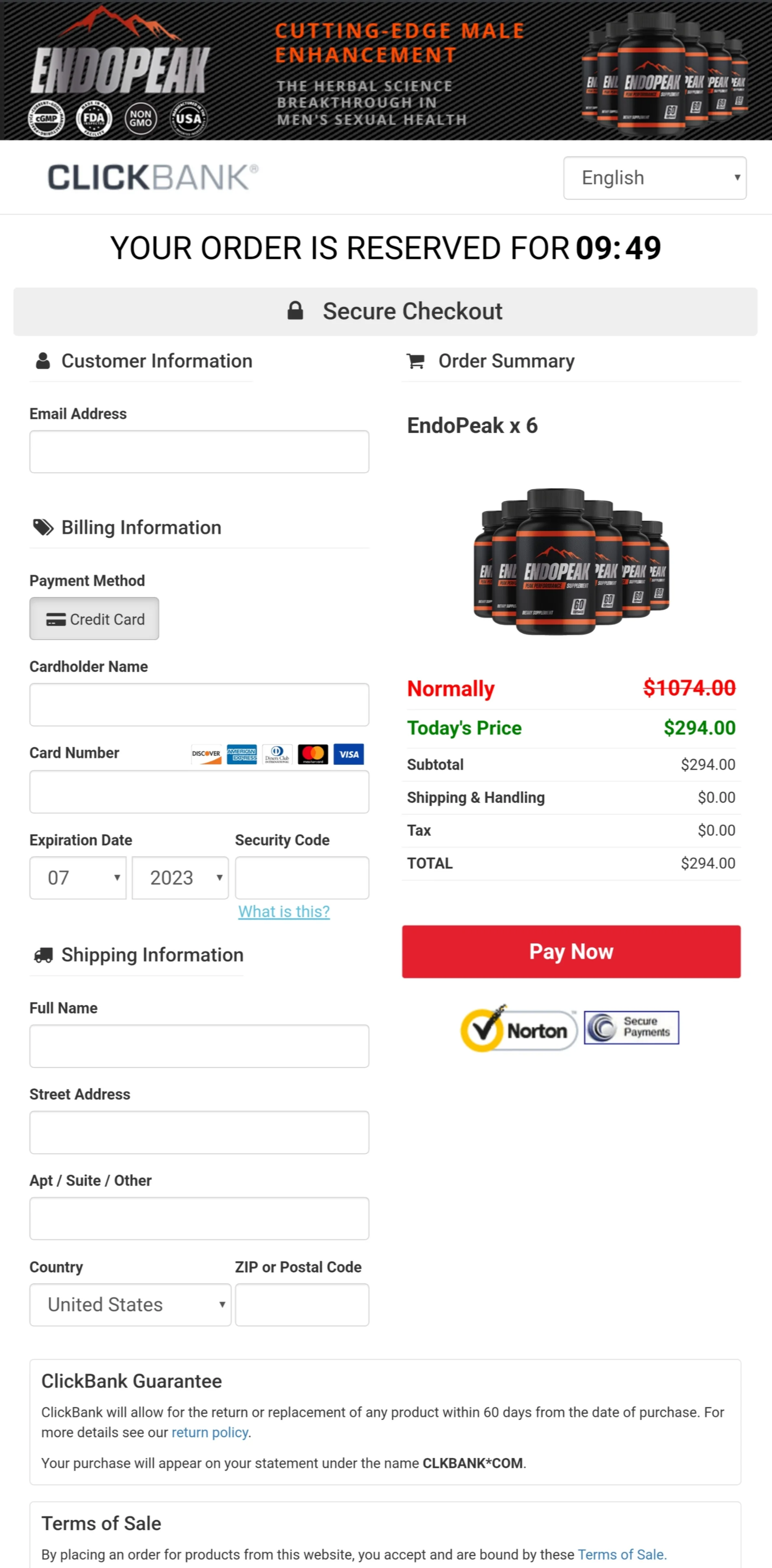 VitaRise order form